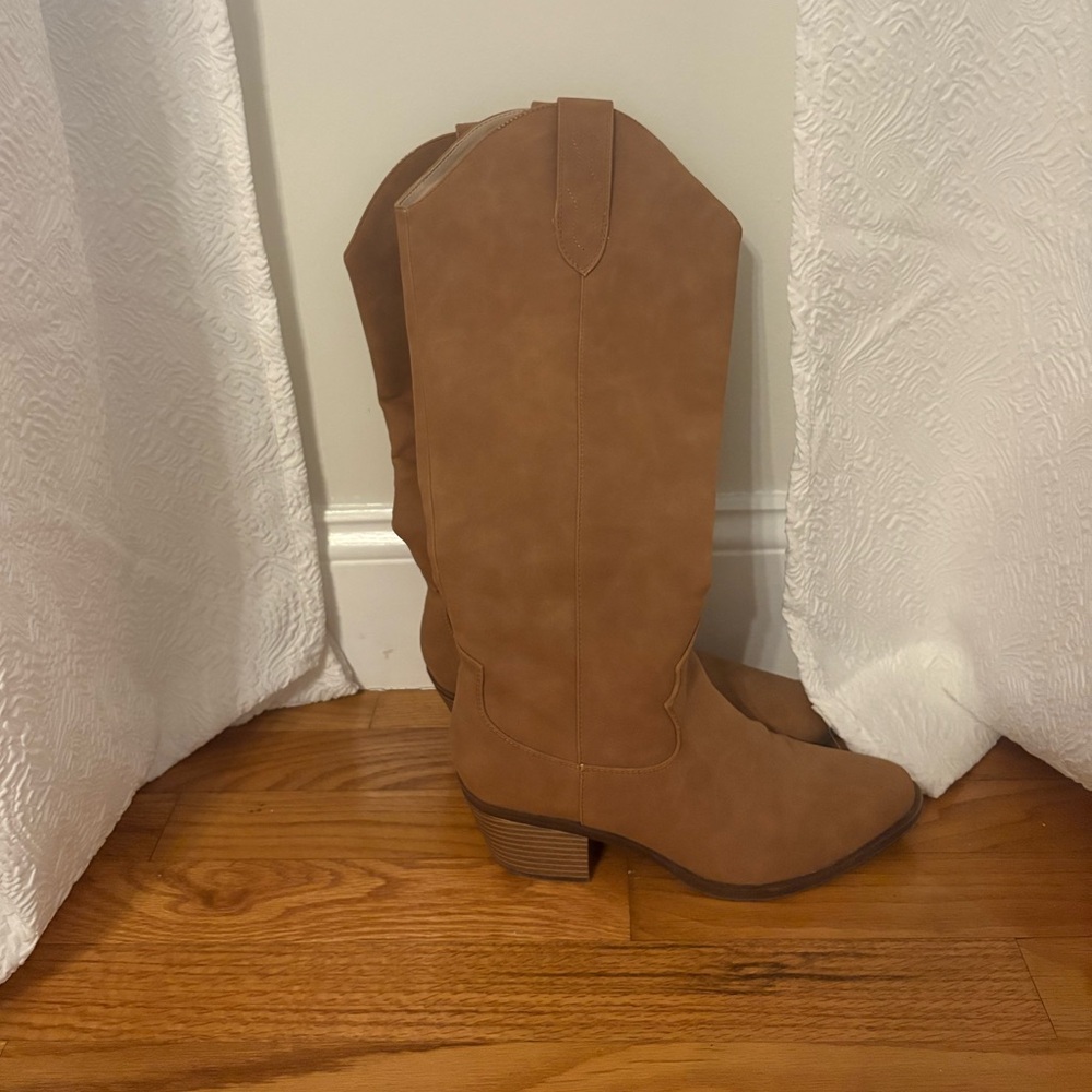 BP Tan Heeled Boots for Women
